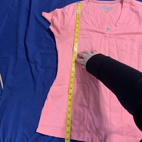 Grey's Anatomy By Barco Women's Medical Scrub Top Rose poly rayon Size Medium - Picture 10 of 10